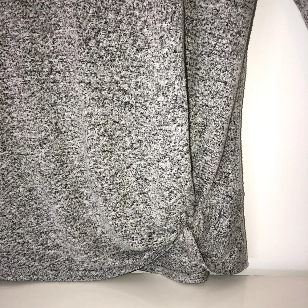 GAP Kids Long Sleeve Top with Twist Front Soft Spun Gray Girls Size XXL